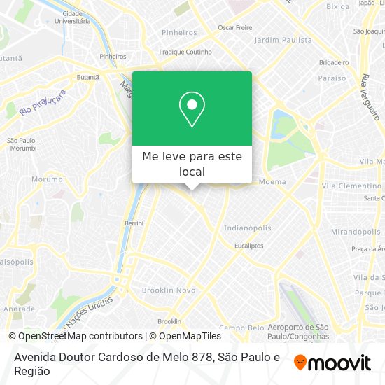Avenida Doutor Cardoso de Melo 878 mapa