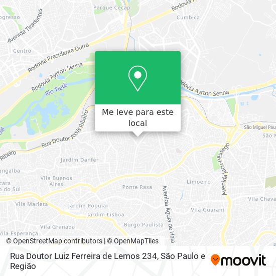 Rua Doutor Luiz Ferreira de Lemos 234 mapa