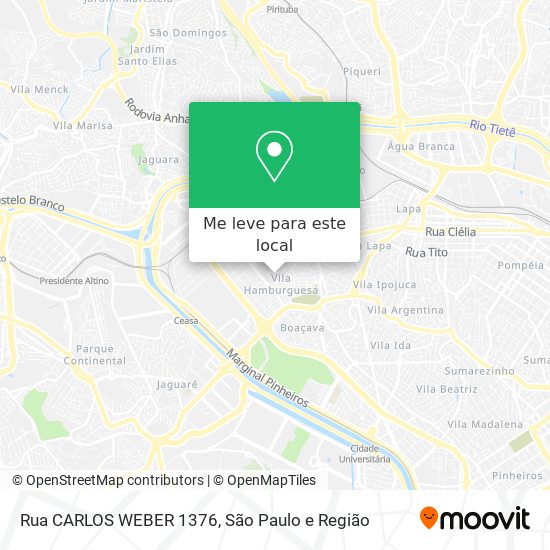 Rua CARLOS WEBER 1376 mapa