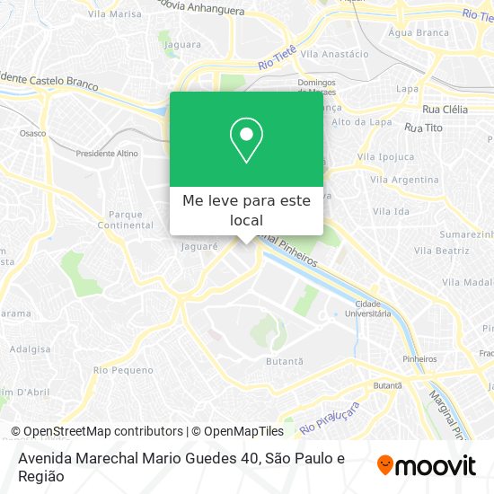 Avenida Marechal Mario Guedes 40 mapa