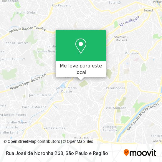 Rua José de Noronha 268 mapa