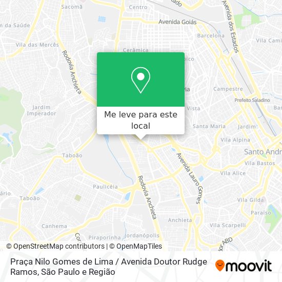 Praça Nilo Gomes de Lima / Avenida Doutor Rudge Ramos mapa