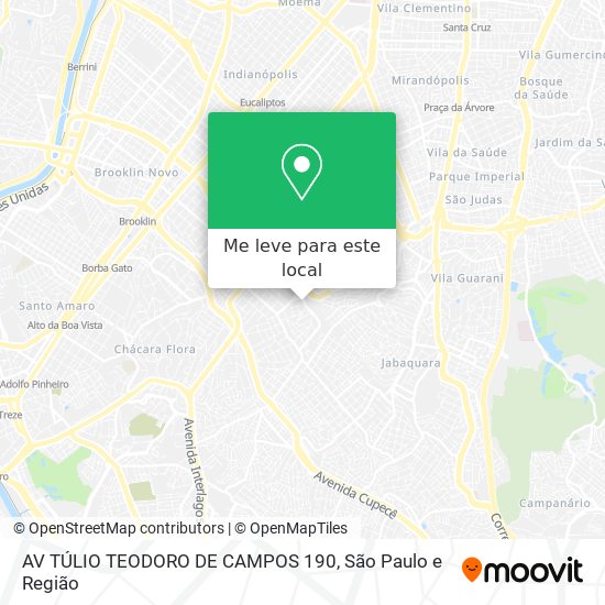 AV TÚLIO TEODORO DE CAMPOS 190 mapa