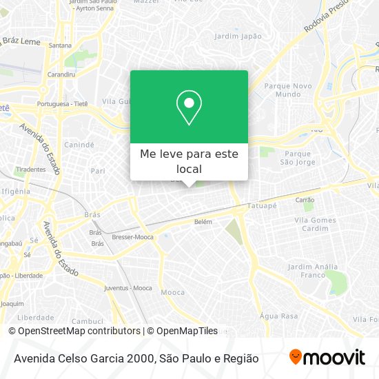 Avenida Celso Garcia 2000 mapa