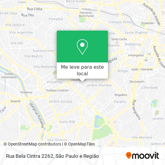 Rua Bela Cintra 2262 mapa