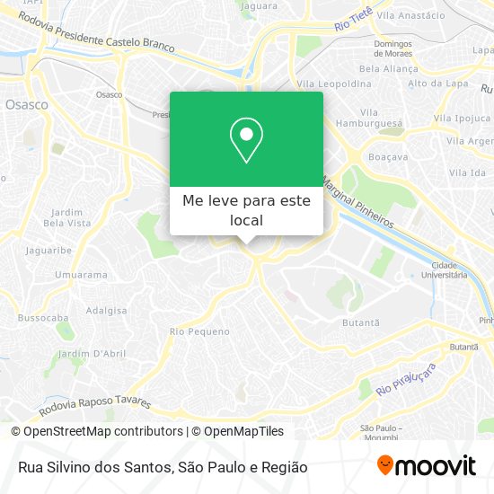 Rua Silvino dos Santos mapa