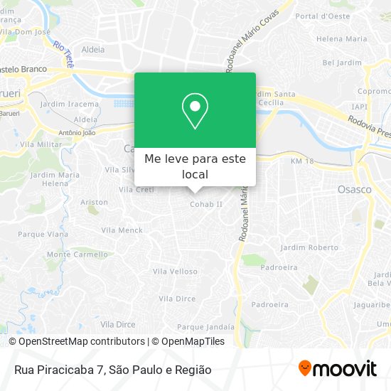 Rua Piracicaba 7 mapa