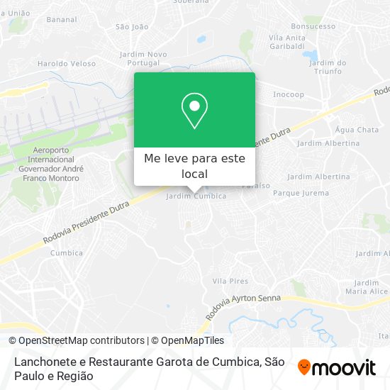 Lanchonete e Restaurante Garota de Cumbica mapa