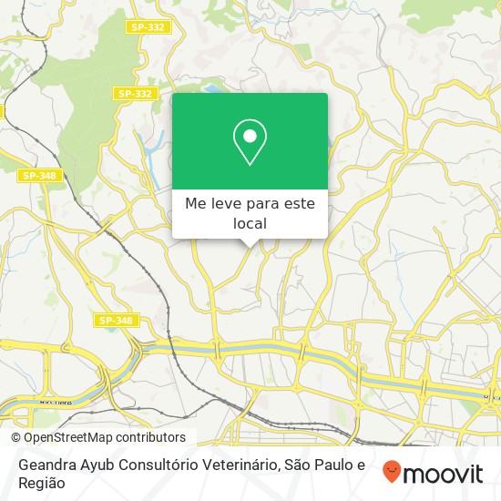 Geandra Ayub Consultório Veterinário mapa