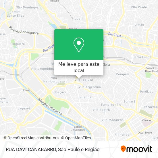 RUA DAVI CANABARRO mapa