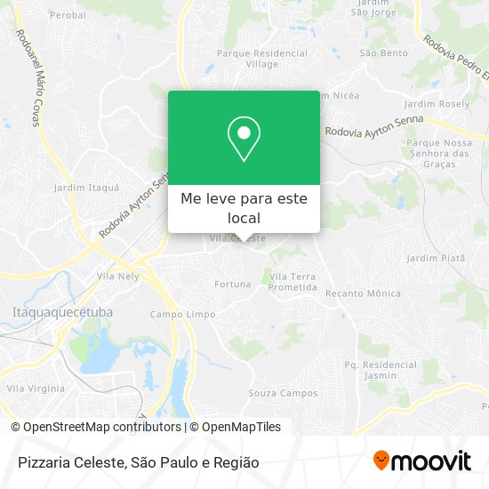 Pizzaria Celeste mapa