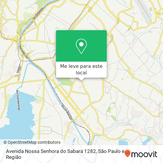 Avenida Nossa Senhora do Sabará 1282 mapa