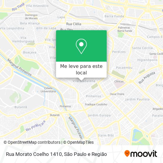 Rua Morato Coelho 1410 mapa