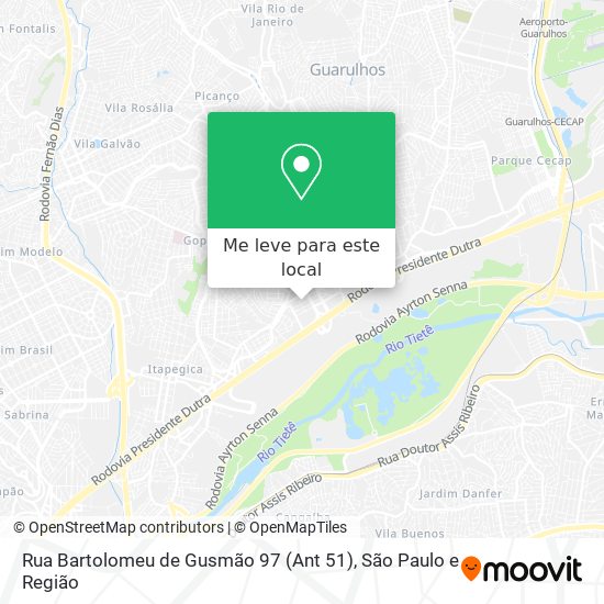 Rua Bartolomeu de Gusmão 97 (Ant  51) mapa