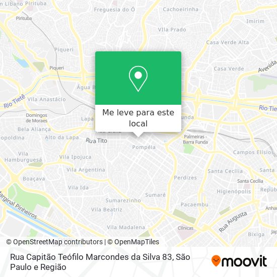 Rua Capitão Teófilo Marcondes da Silva 83 mapa