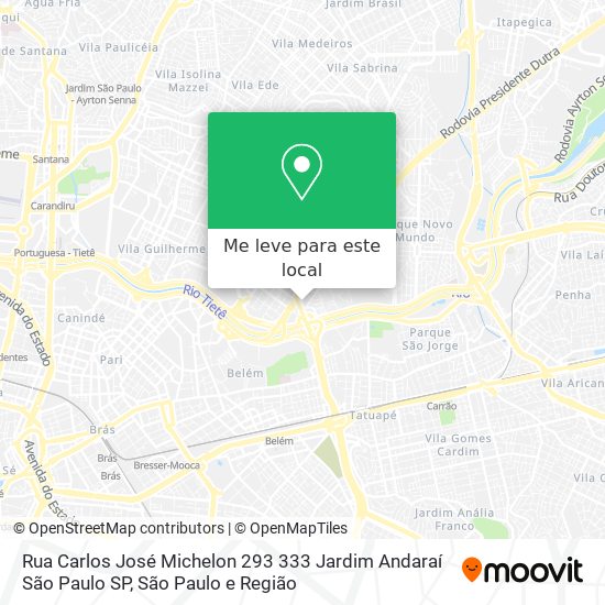 Rua Carlos José Michelon  293 333   Jardim Andaraí   São Paulo   SP mapa