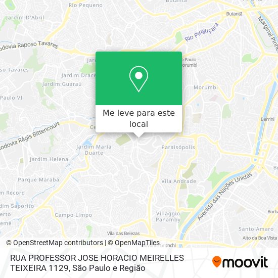 RUA PROFESSOR JOSE HORACIO MEIRELLES TEIXEIRA 1129 mapa