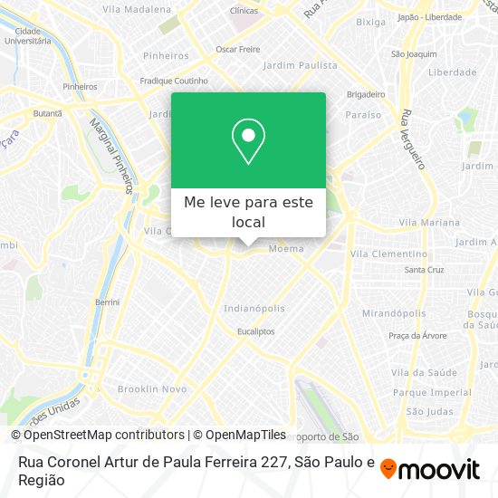 Rua Coronel Artur de Paula Ferreira 227 mapa