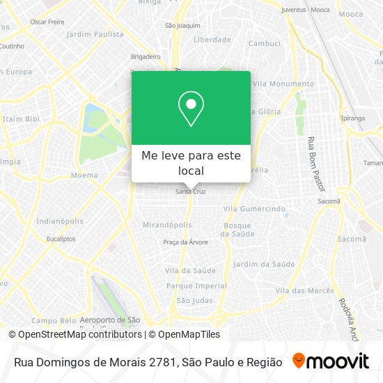 Rua Domingos de Morais 2781 mapa