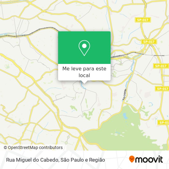 Rua Miguel do Cabedo mapa