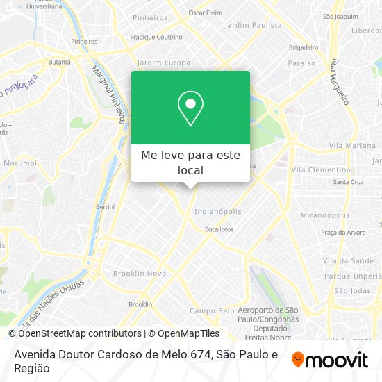 Avenida Doutor Cardoso de Melo 674 mapa
