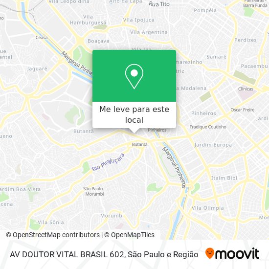 AV DOUTOR VITAL BRASIL 602 mapa