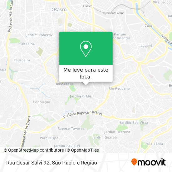 Rua César Salvi 92 mapa