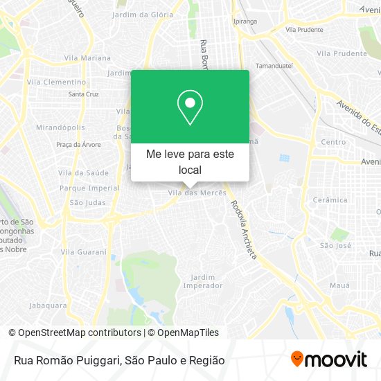 Rua Romão Puiggari mapa