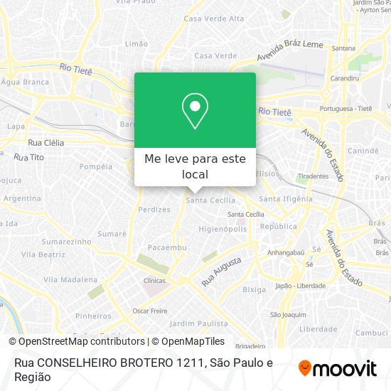 Rua CONSELHEIRO BROTERO 1211 mapa