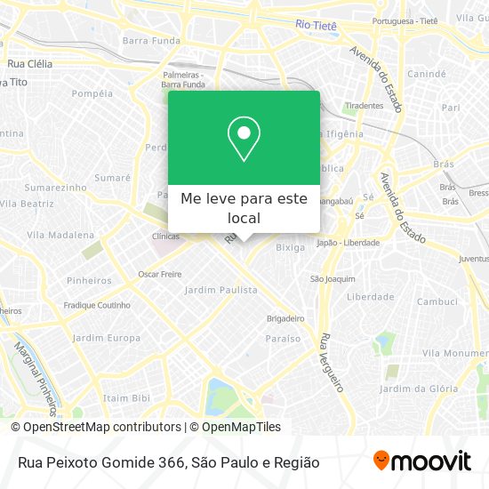 Rua Peixoto Gomide 366 mapa