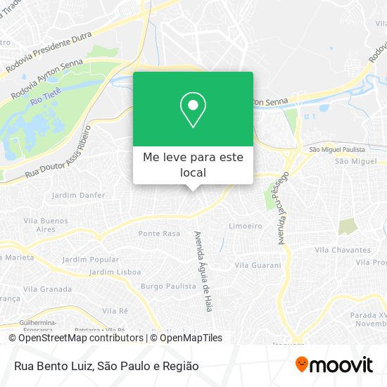 Rua Bento Luiz mapa