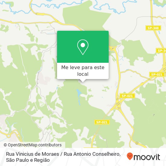 Rua Vinicius de Moraes / Rua Antonio Conselheiro mapa