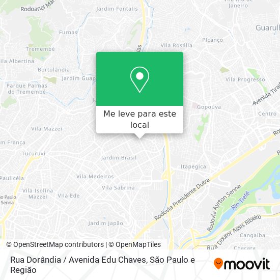 Rua Dorândia / Avenida Edu Chaves mapa