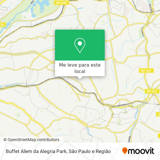 Buffet Alem da Alegria Park mapa