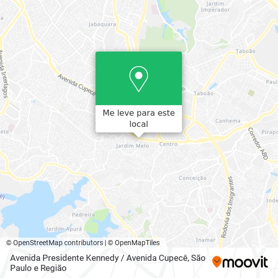 Avenida Presidente Kennedy / Avenida Cupecê mapa