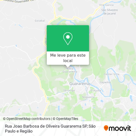 Rua Joao Barbosa de Oliveira   Guararema SP mapa