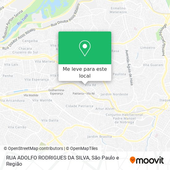 RUA ADOLFO RODRIGUES DA SILVA mapa