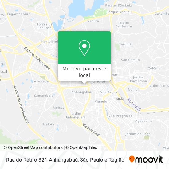 Rua do Retiro 321   Anhangabaú mapa