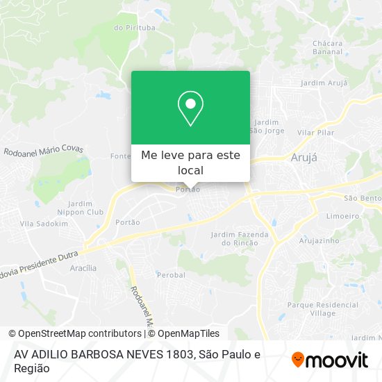 AV ADILIO BARBOSA NEVES 1803 mapa