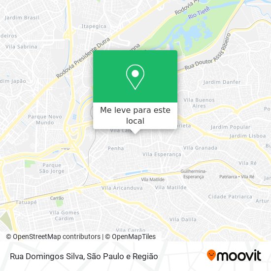 Rua Domingos Silva mapa