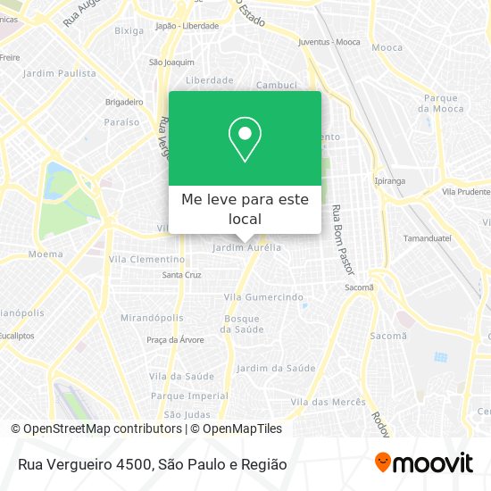 Rua Vergueiro 4500 mapa