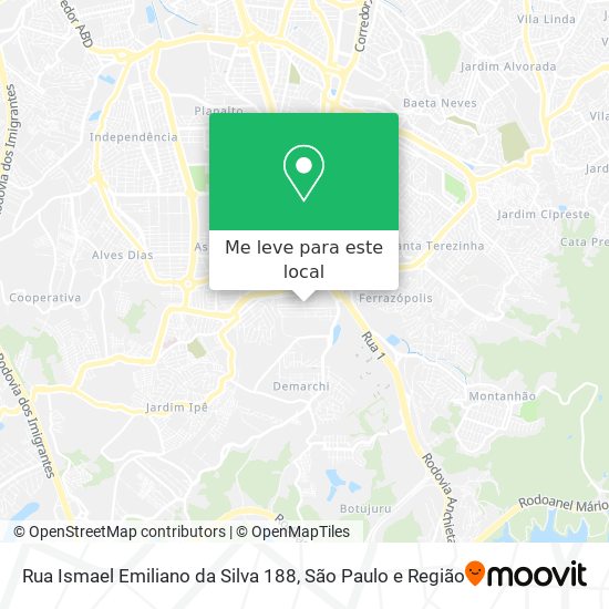 Rua Ismael Emiliano da Silva 188 mapa