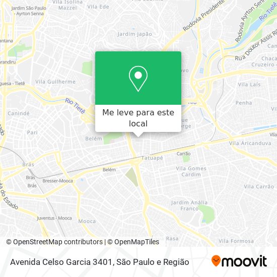 Avenida Celso Garcia  3401 mapa