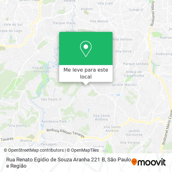 Rua Renato Egídio de Souza Aranha 221 B mapa