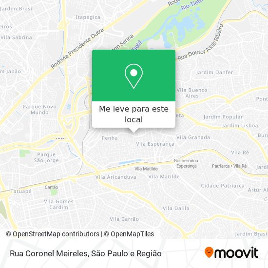 Rua Coronel Meireles mapa