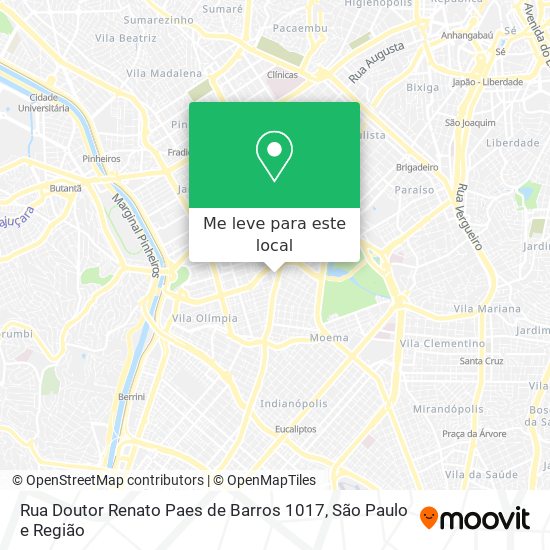 Rua Doutor Renato Paes de Barros 1017 mapa