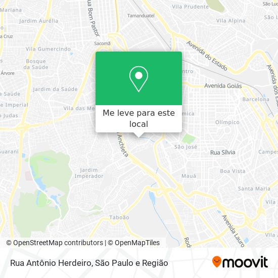 Rua Antônio Herdeiro mapa