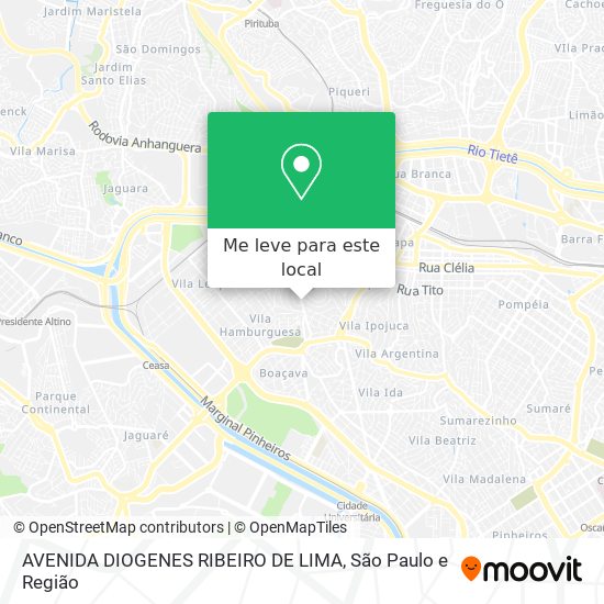 AVENIDA DIOGENES RIBEIRO DE LIMA mapa
