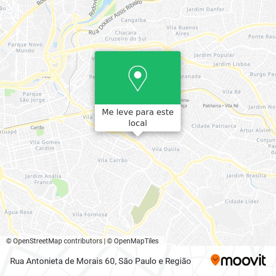 Rua Antonieta de Morais 60 mapa