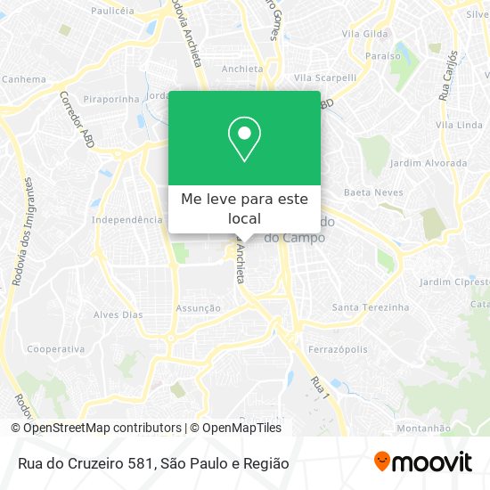 Rua do Cruzeiro 581 mapa